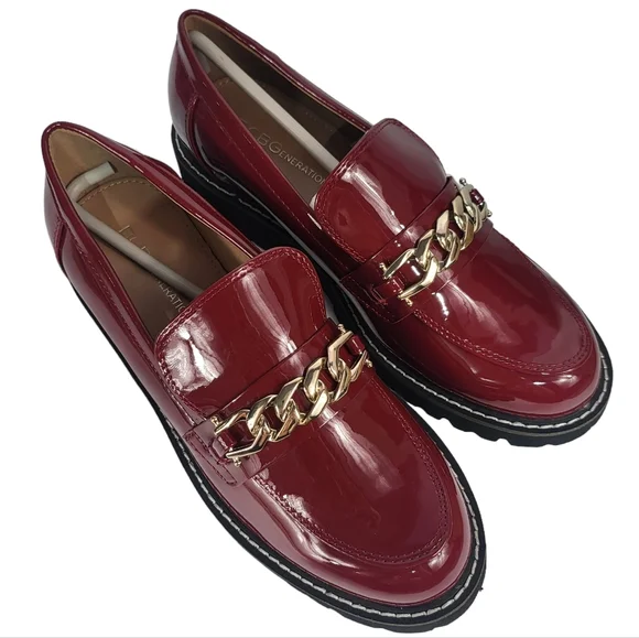 BCBGeneration Tinaa Lug Sole Loafer Red 6.5 - Picture 3 of 4